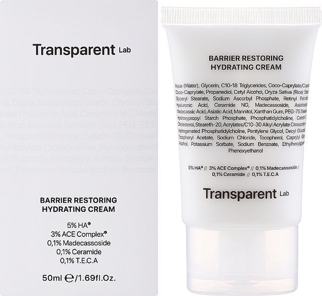 Фото Зволожувальний крем для обличчя Transparent Lab Barrier Restoring Hydrating Cream