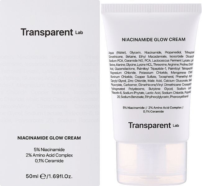 Фото Крем для обличчя з ніацинамідом Transparent Lab Niacinamide Glow Cream