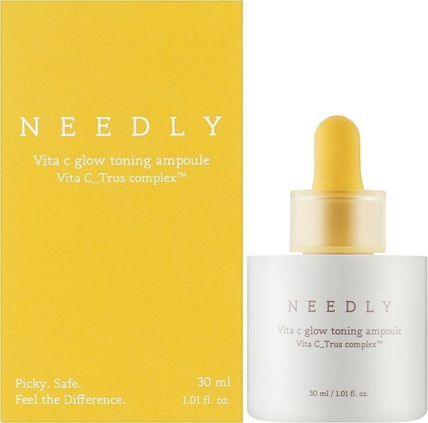Фото Тонізуюча сироватка з вітаміном С для сяйва шкіри Needly Vita C Glow Toning Ampoule