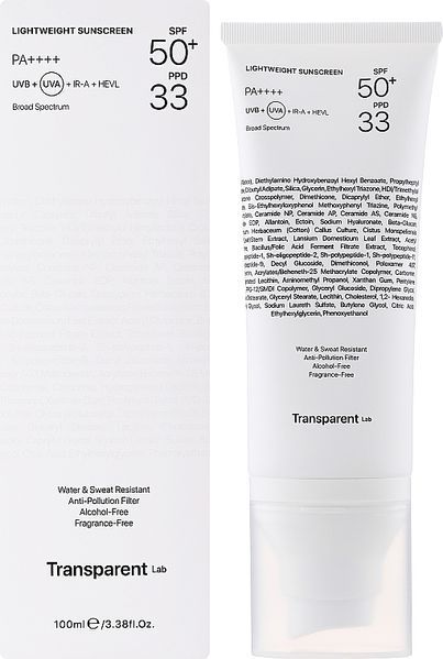 Фото Сонцезахисний крем для обличчя Transparent Lab Lightweight Sunscreen SPF50+