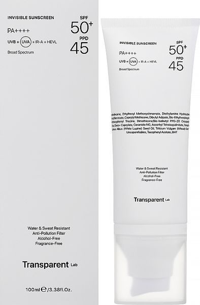 Фото Сонцезахисний крем для обличчя Transparent Lab Invisible Sunscreen SPF50+