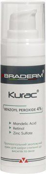 Фото Протизапальний крем з бензоїл пероксидом Braderm Kurac Cream
